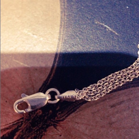 ELEGANT ITALIAN 3 strand beaded choker necklace .925K - Picture 2 of 3